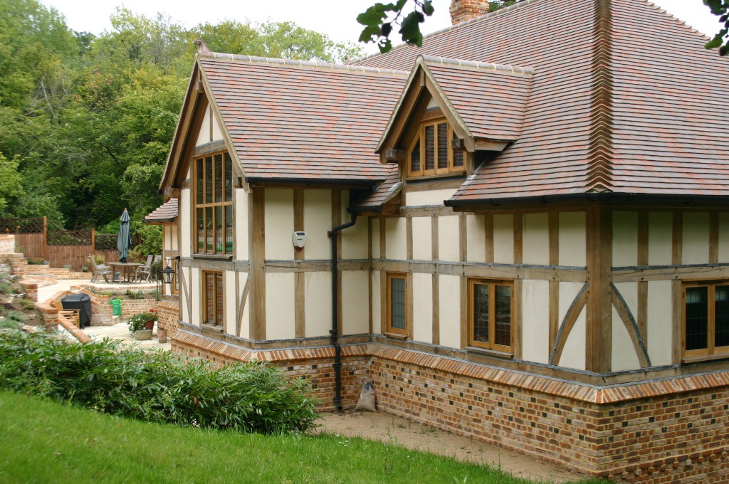 Oak windows in a green oak framed house oak windows